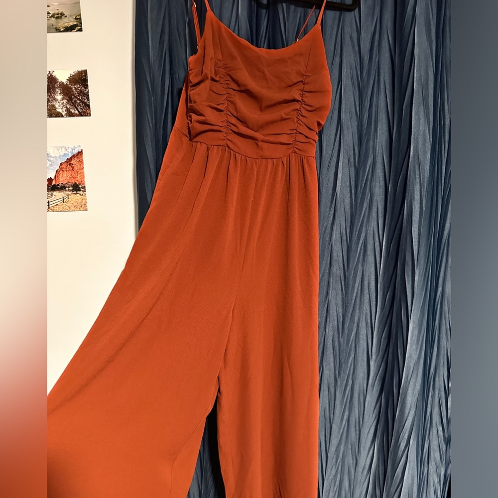 Square Neck Bandage Bodice Wide Leg Jumpsuit